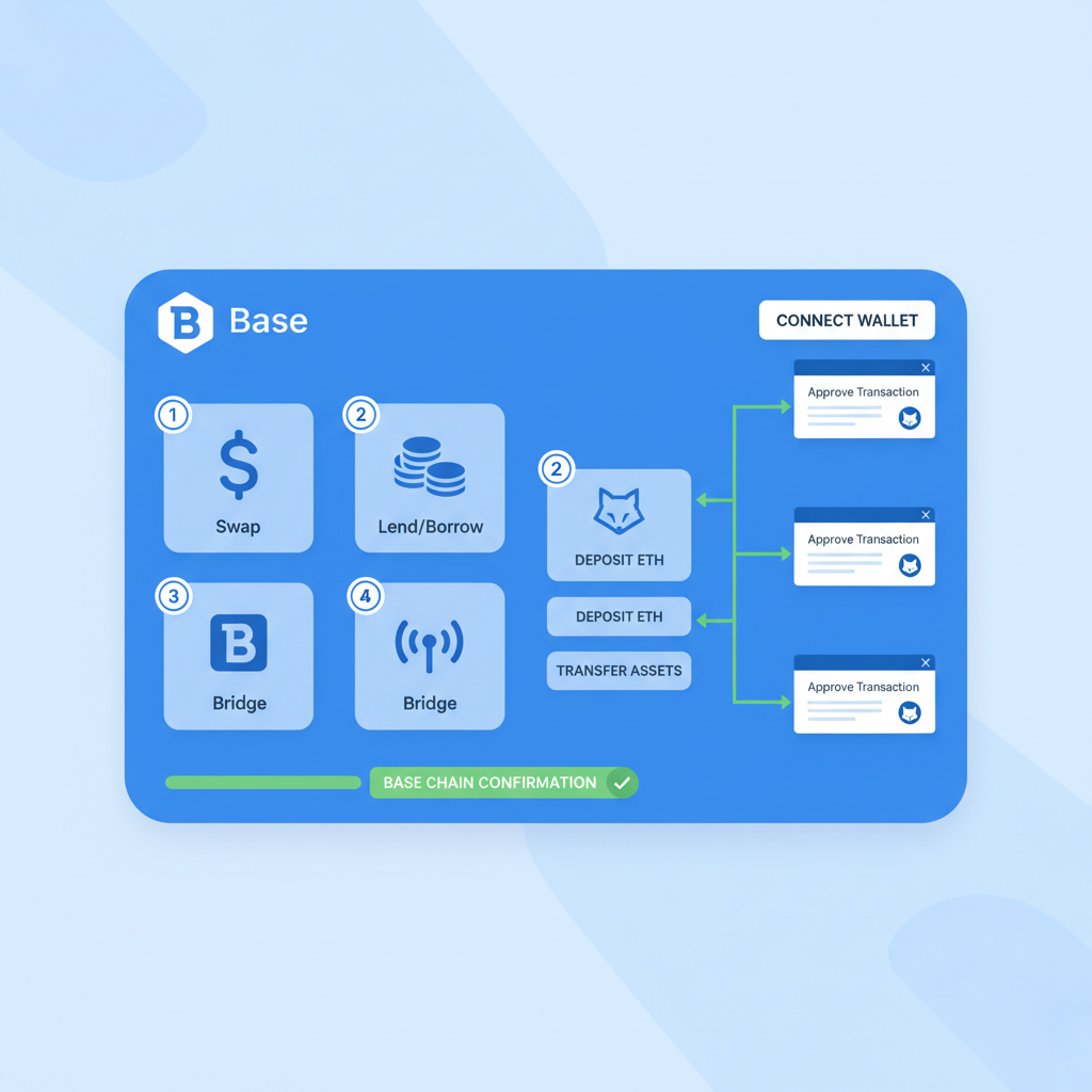 multi dApp dashboard on Base chain interactions