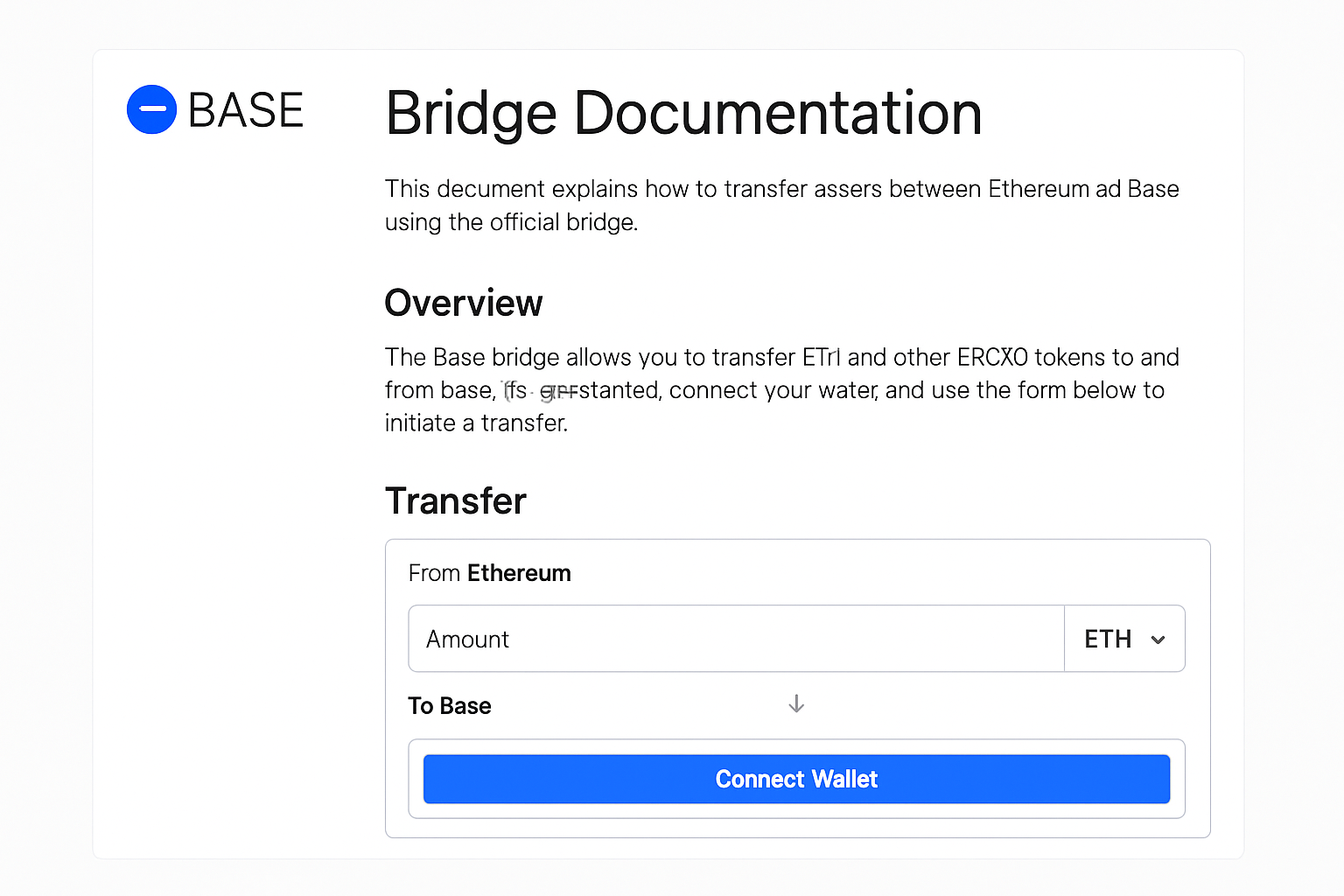 Base network official bridge documentation page
