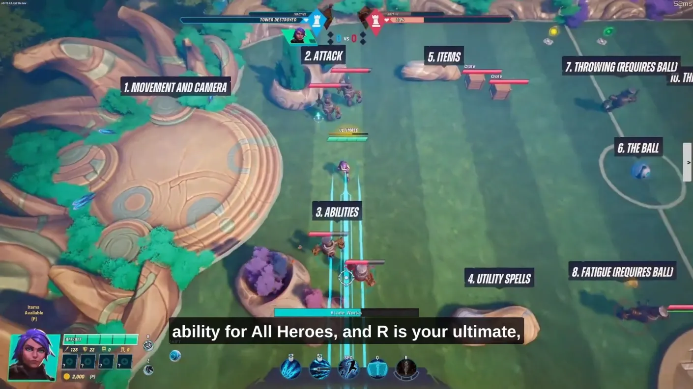 Sparkball MOBA game screenshot