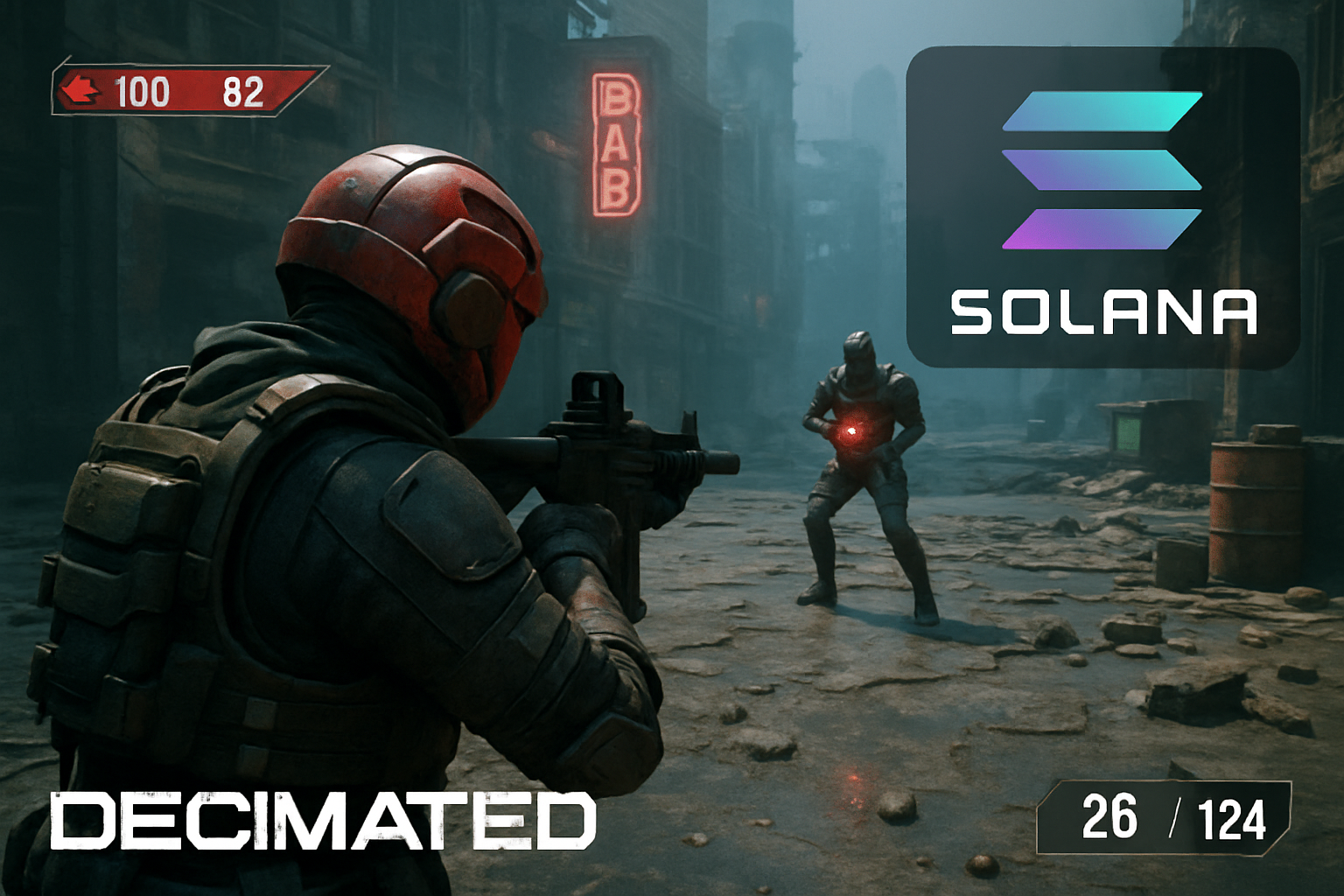 Decimated Solana shooter screenshot