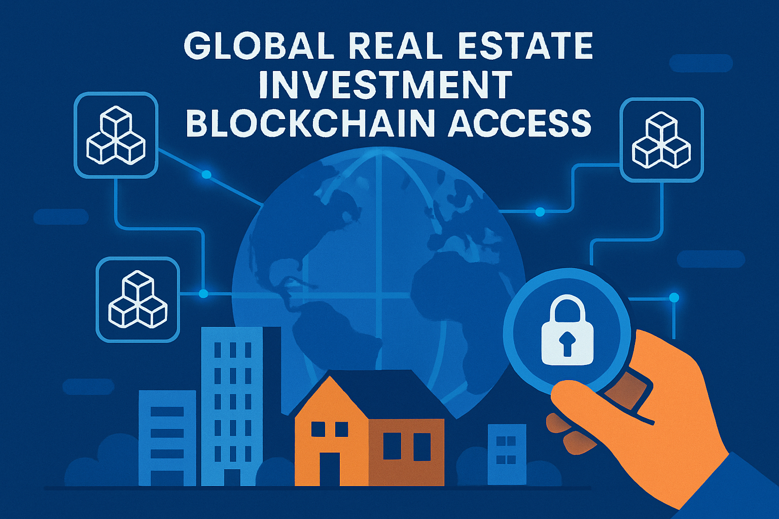 global real estate investment blockchain access