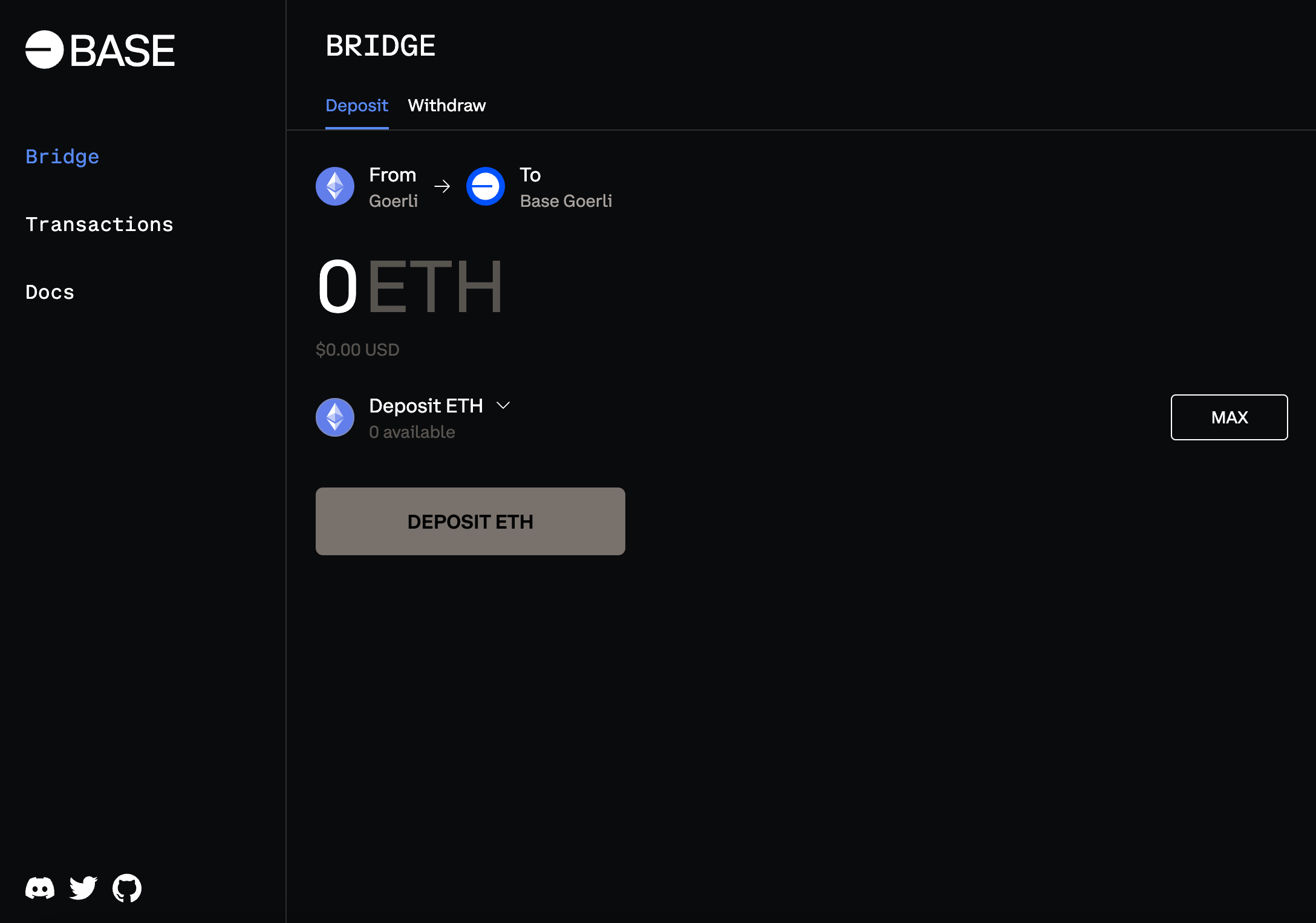 Base Bridge website screenshot