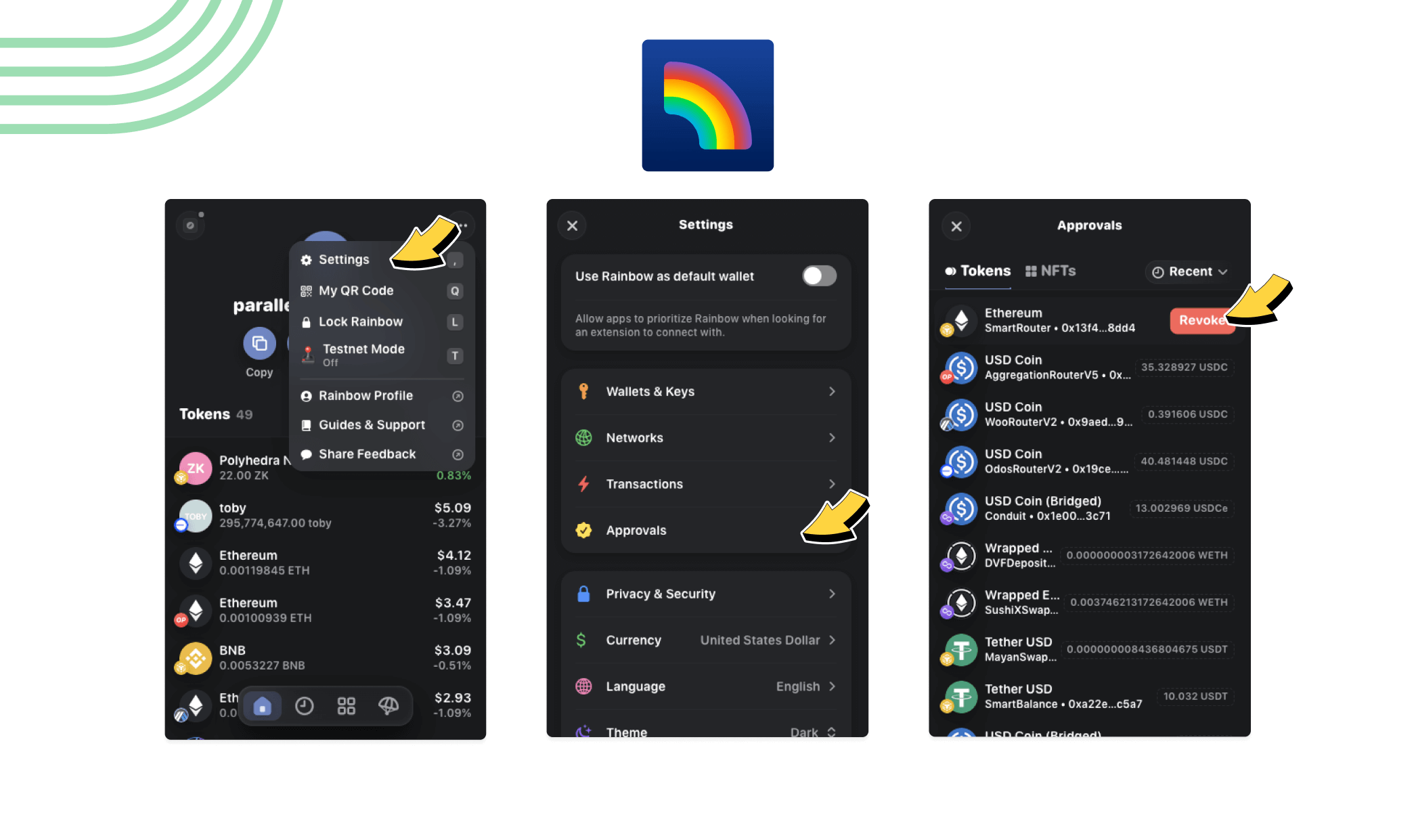 Revoke.cash wallet permissions