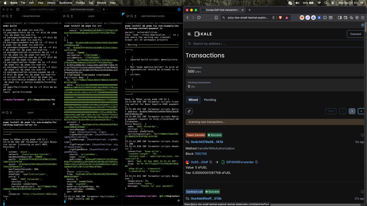 Coinbase x402 Facilitator service dashboard