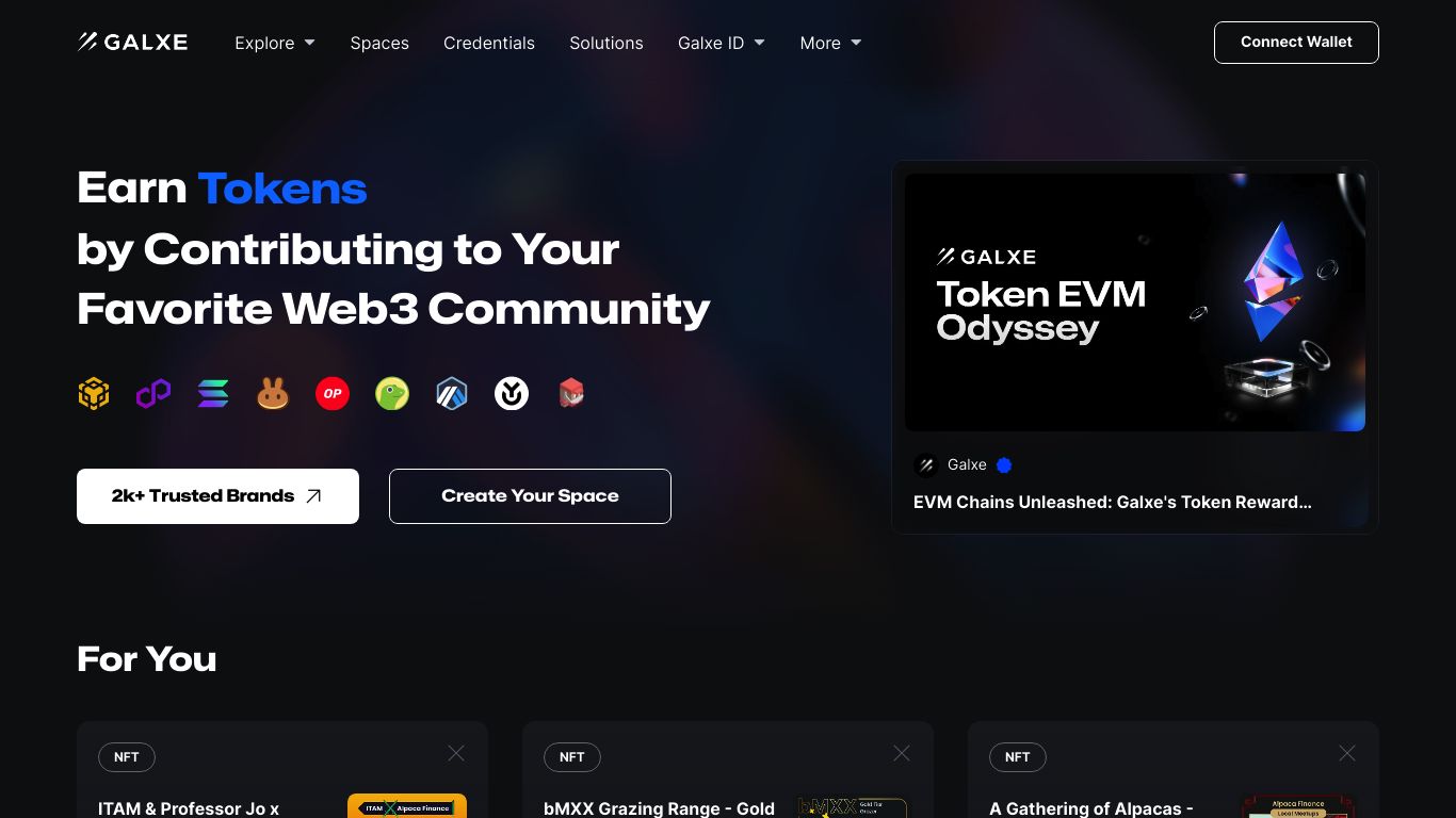 Galxe credential data network rewards
