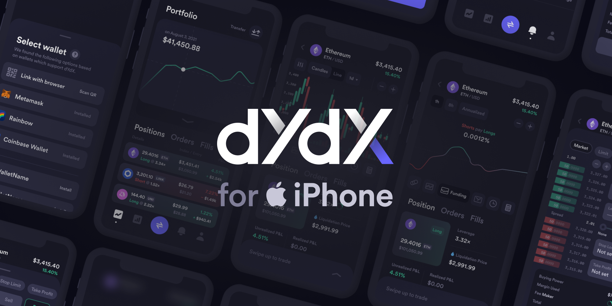 dYdX decentralized exchange interface