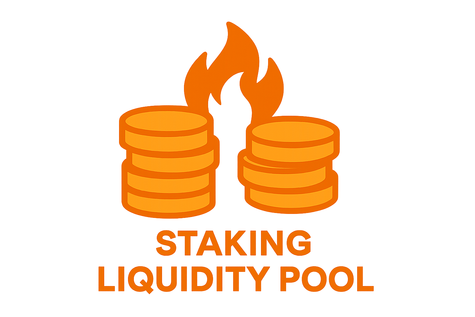 staking liquidity pool fire icon