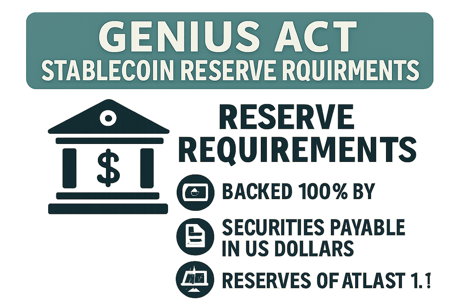 GENIUS Act stablecoin reserve requirements infographic