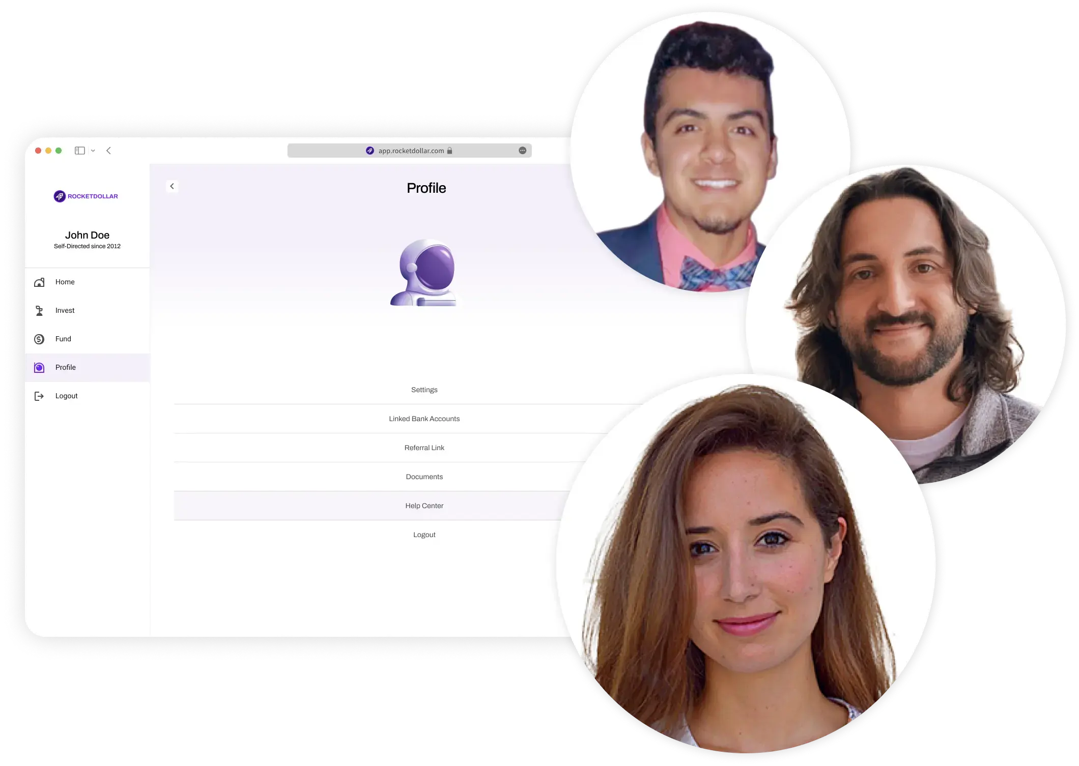 Rocket Dollar self-directed IRA crypto staking dashboard