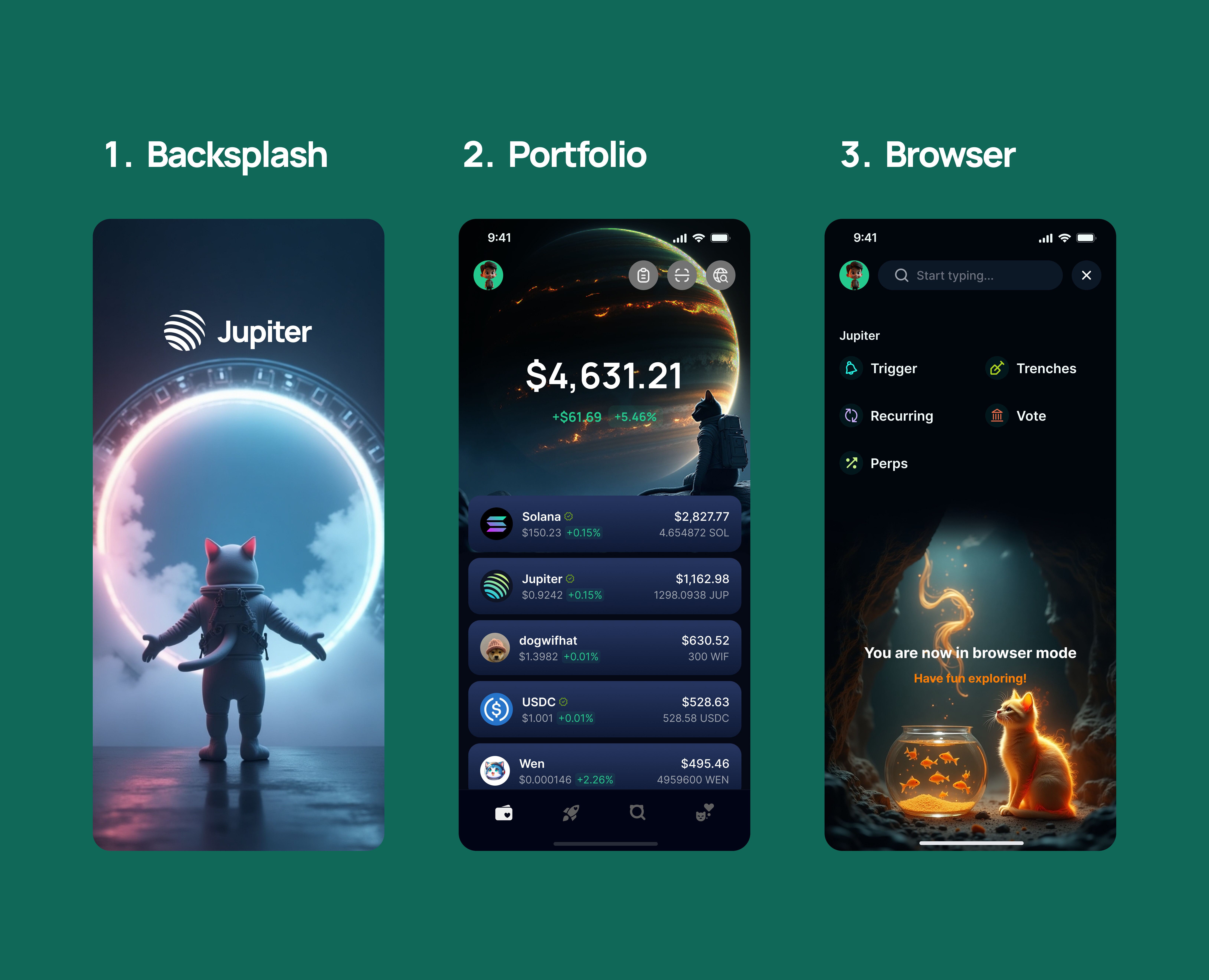 Jupiter Mobile app Solana interface screenshot