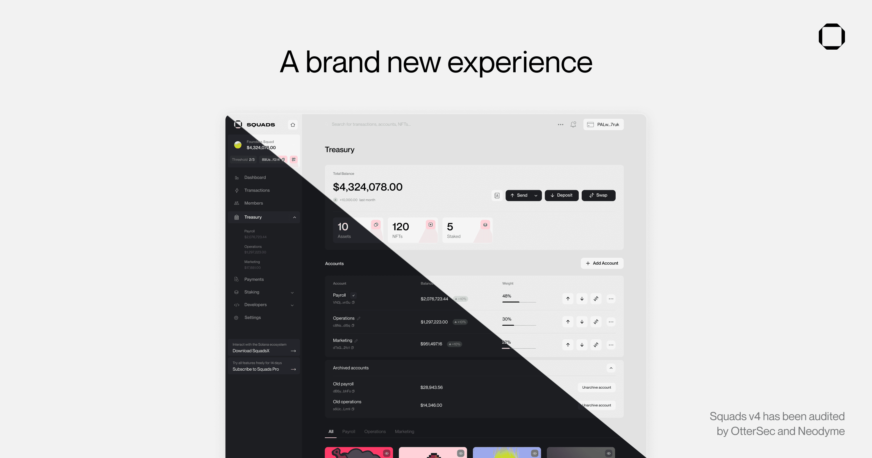 Squads Solana app multisig wallet mobile