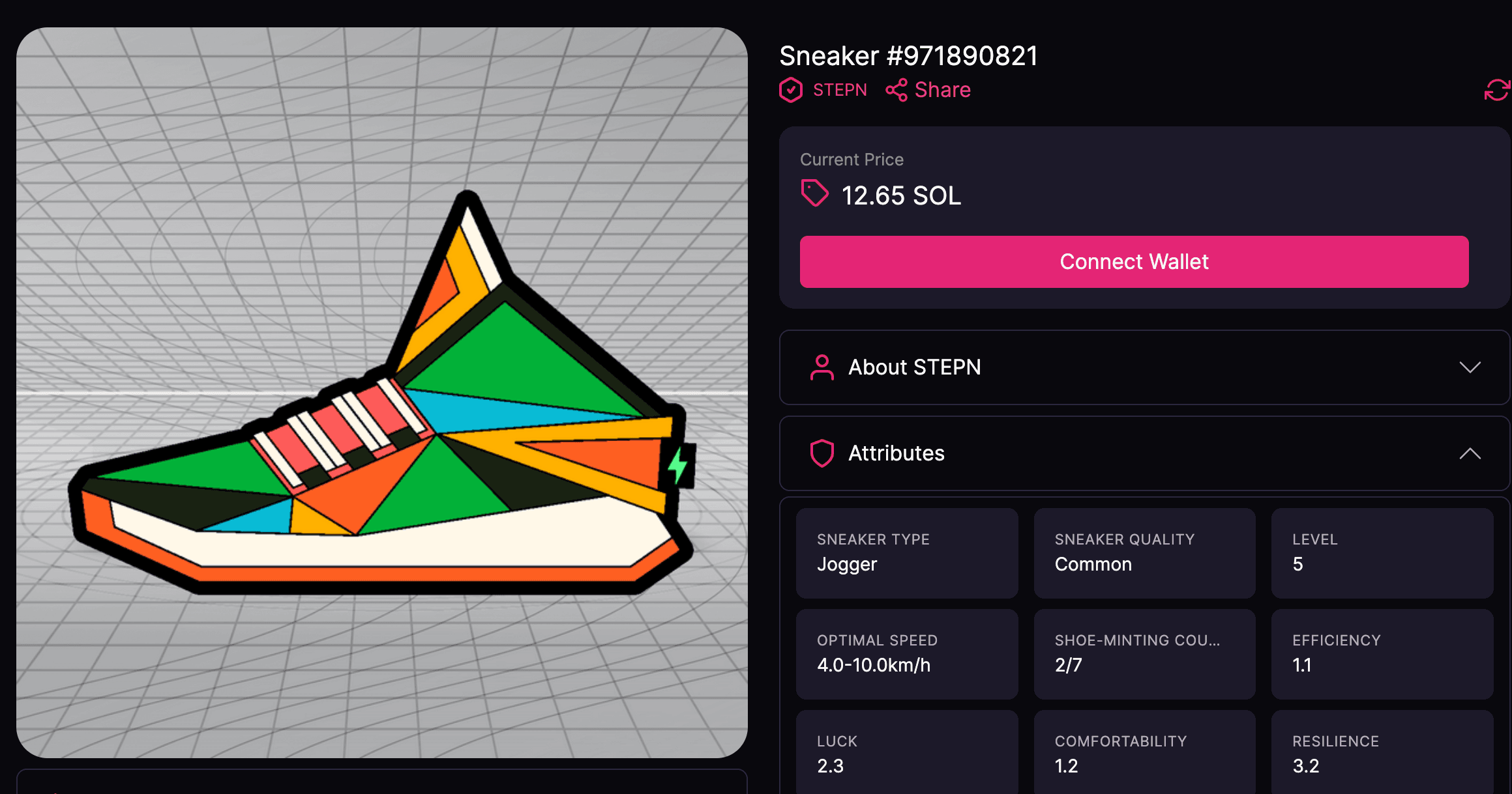 Stepn move-to-earn NFT sneakers Solana