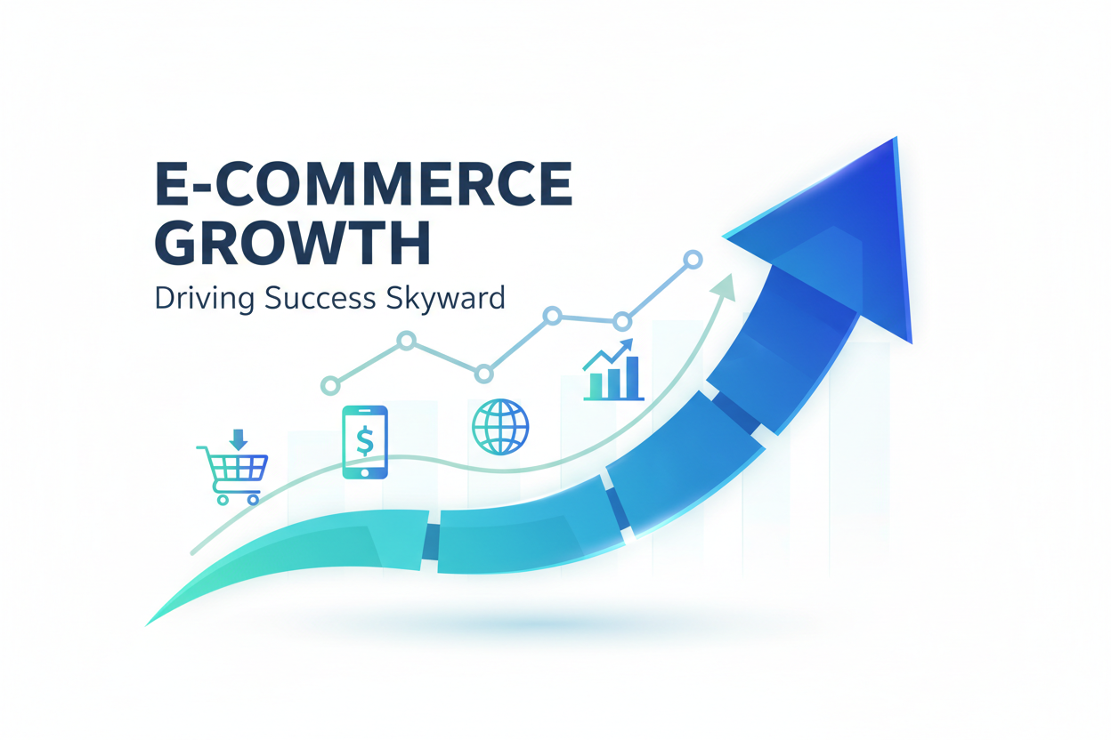 ecommerce growth chart upward arrow