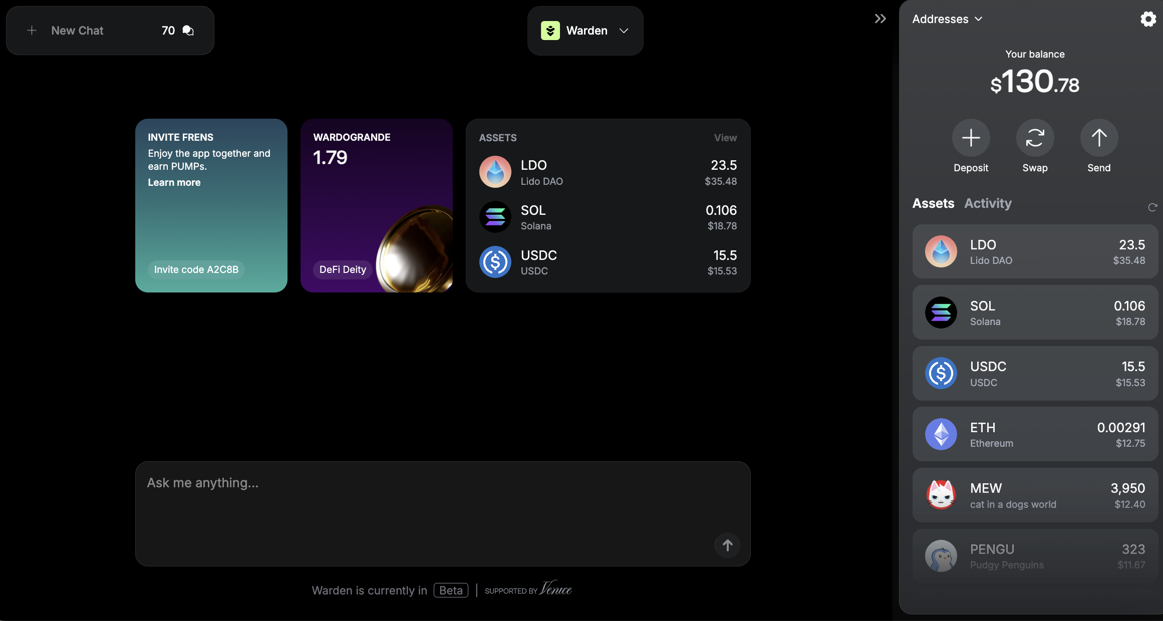 Warden Protocol AI agent portfolio management