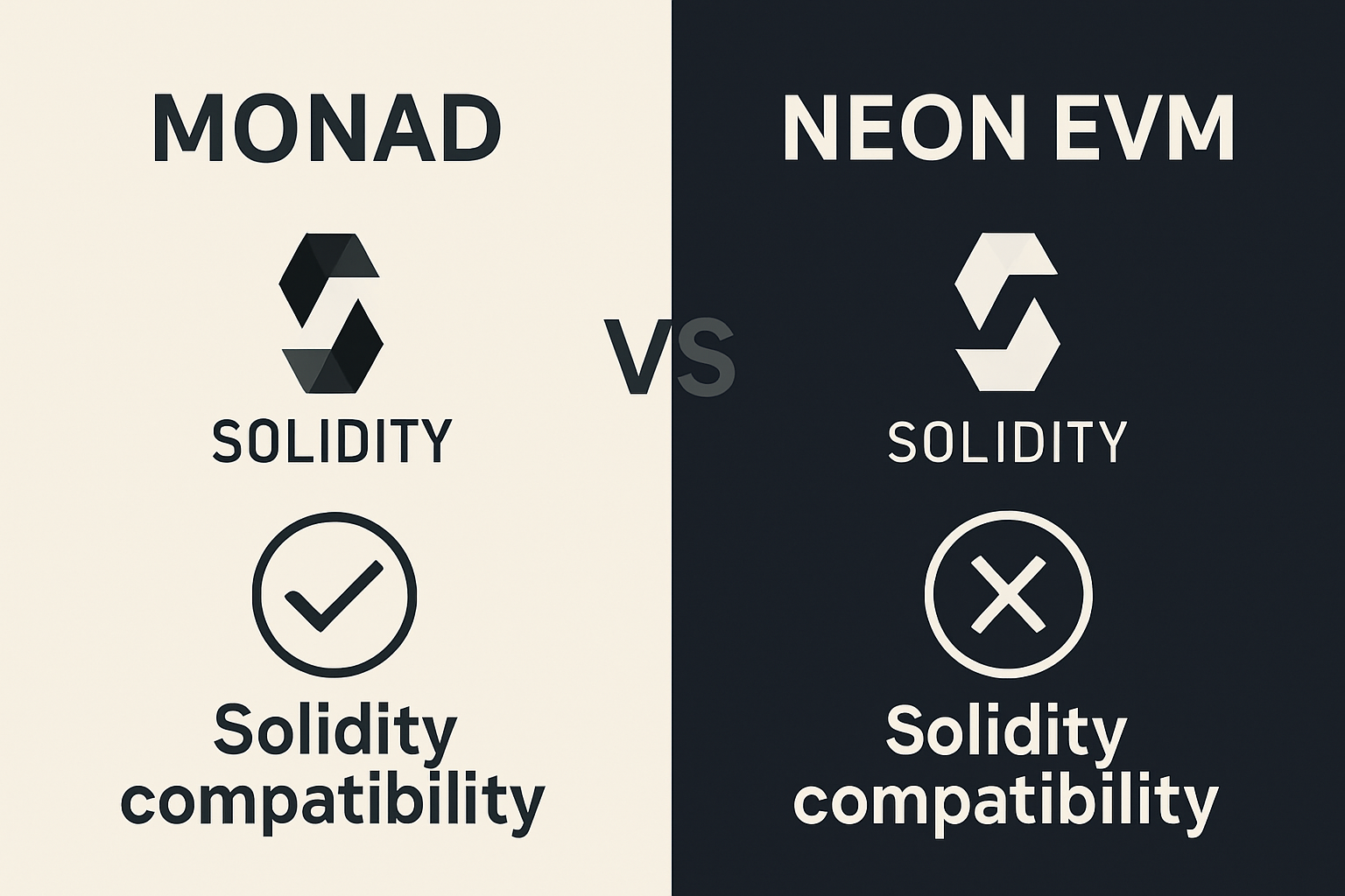 Monad vs Neon EVM Solidity compatibility