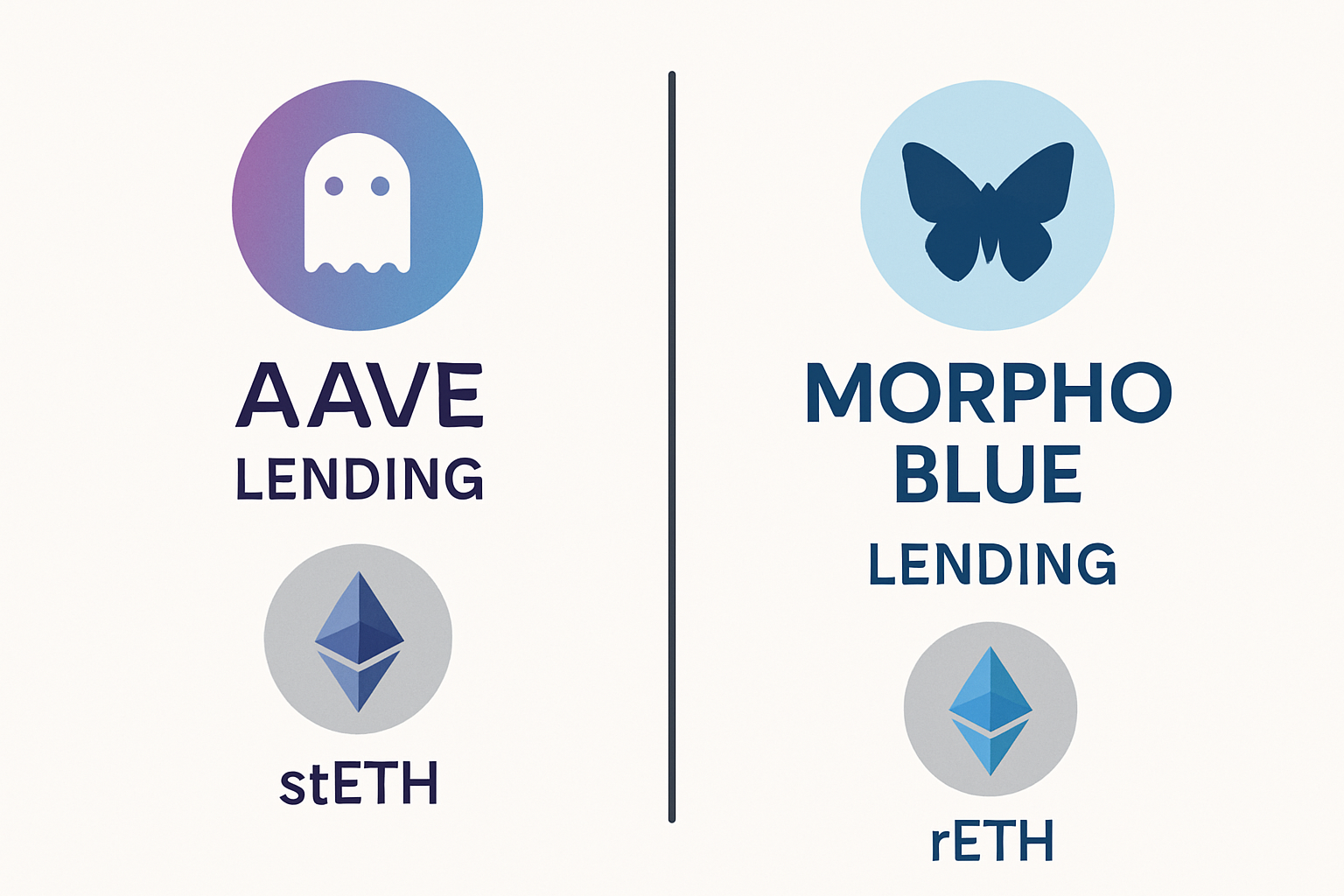 Aave or Morpho Blue lending with stETH or rETH