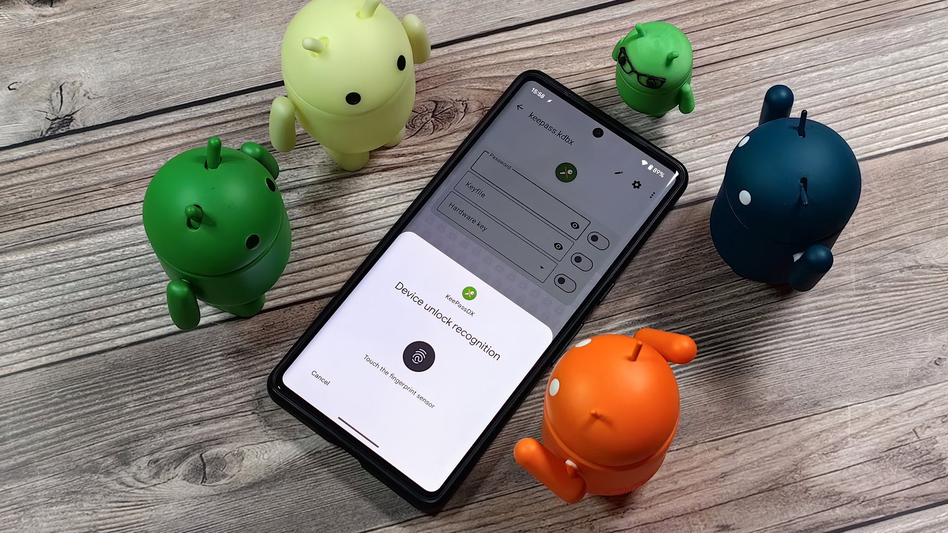 locked smartphone biometric device