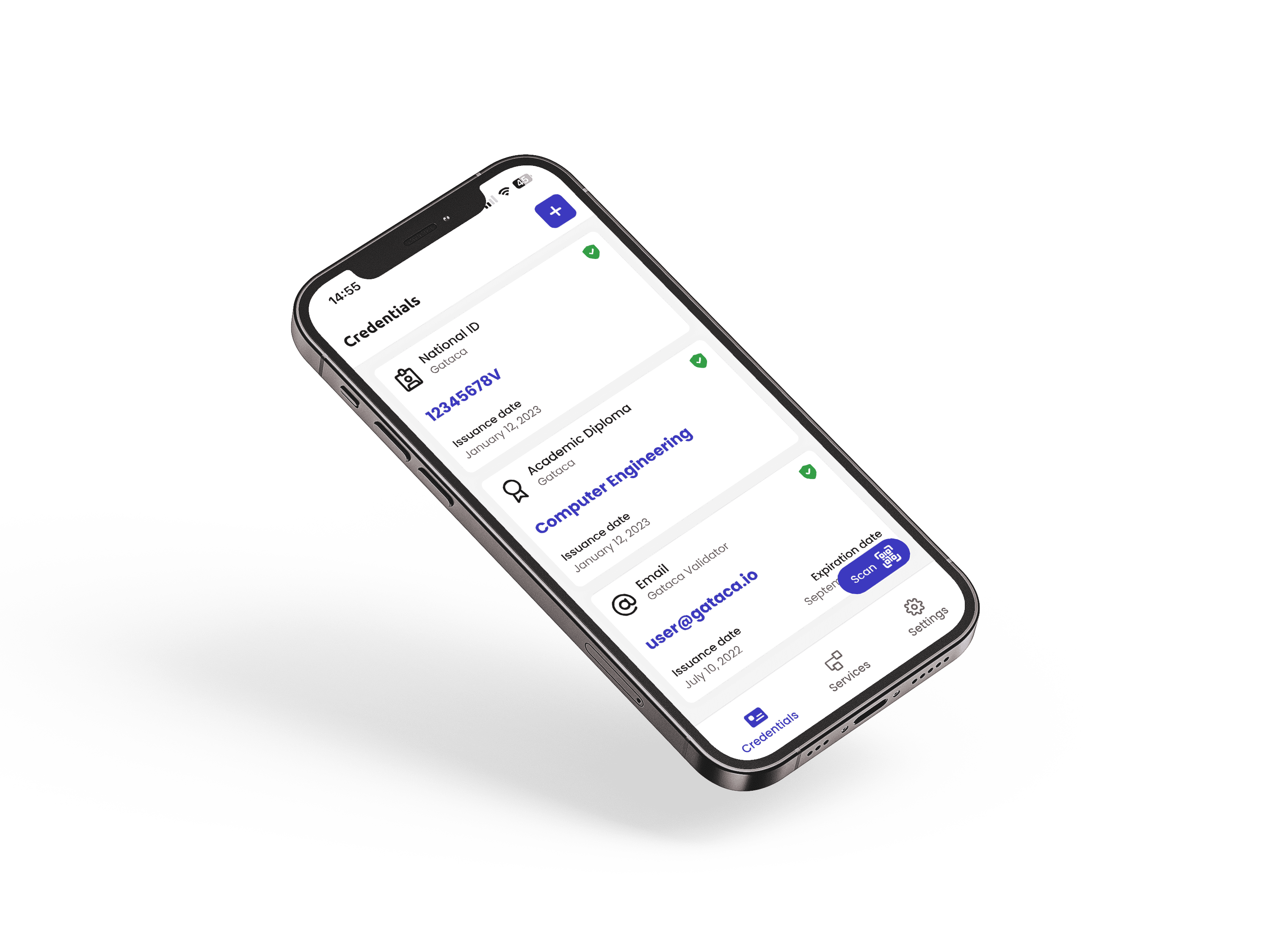 Gataca ID Wallet interface
