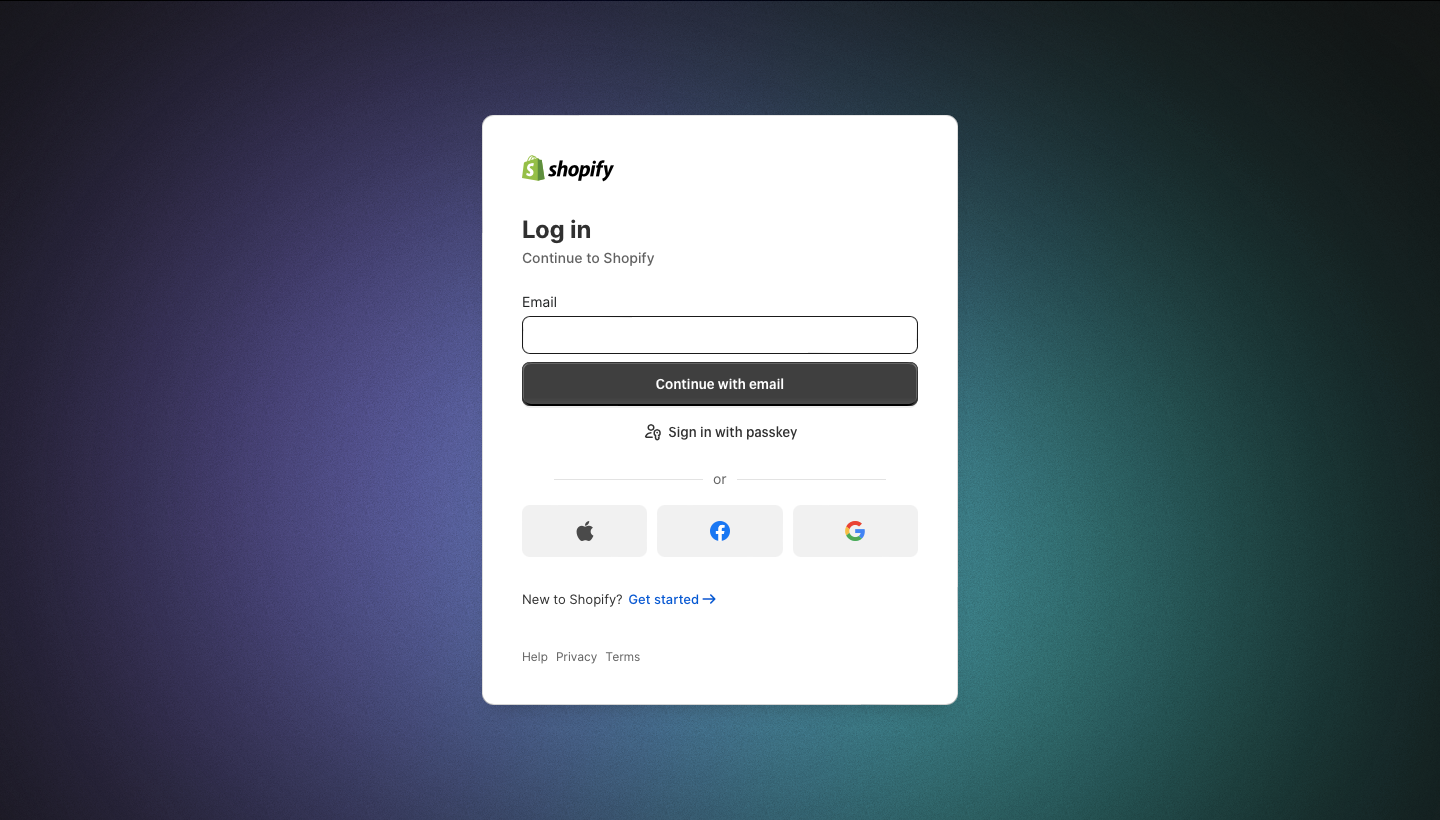 Shopify admin dashboard payments settings screenshot
