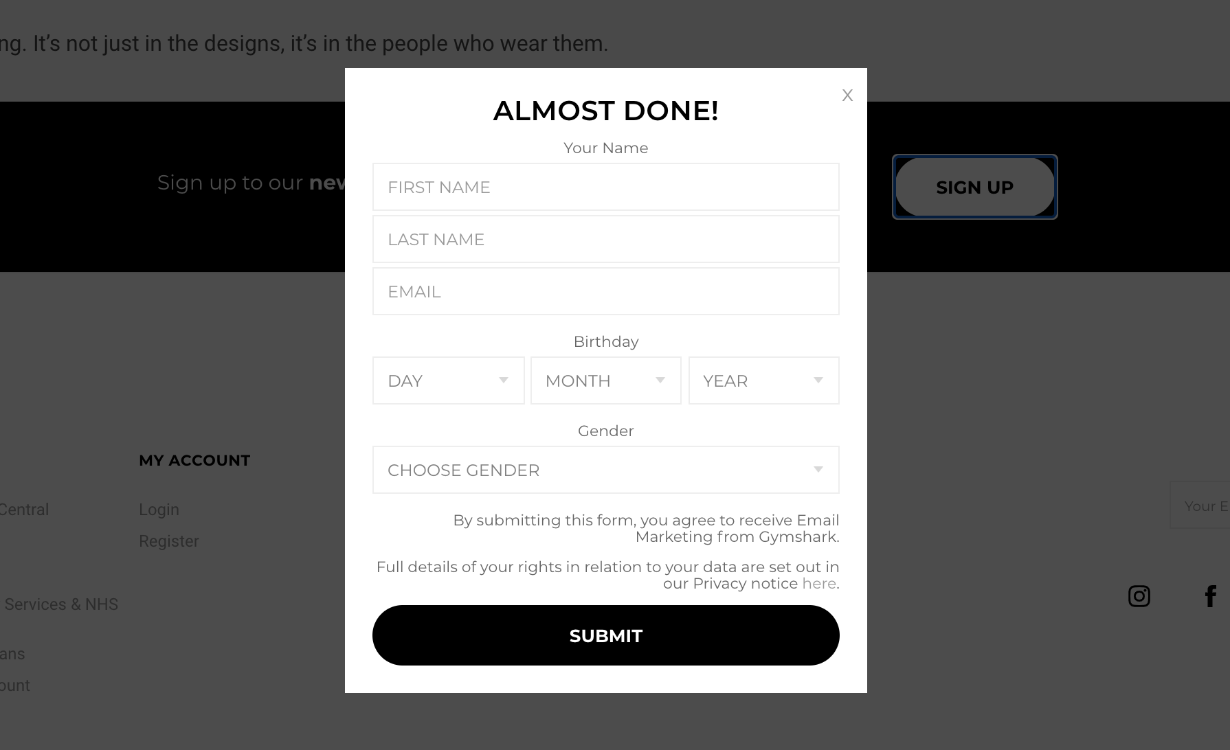 Shopify payment instructions field screenshot