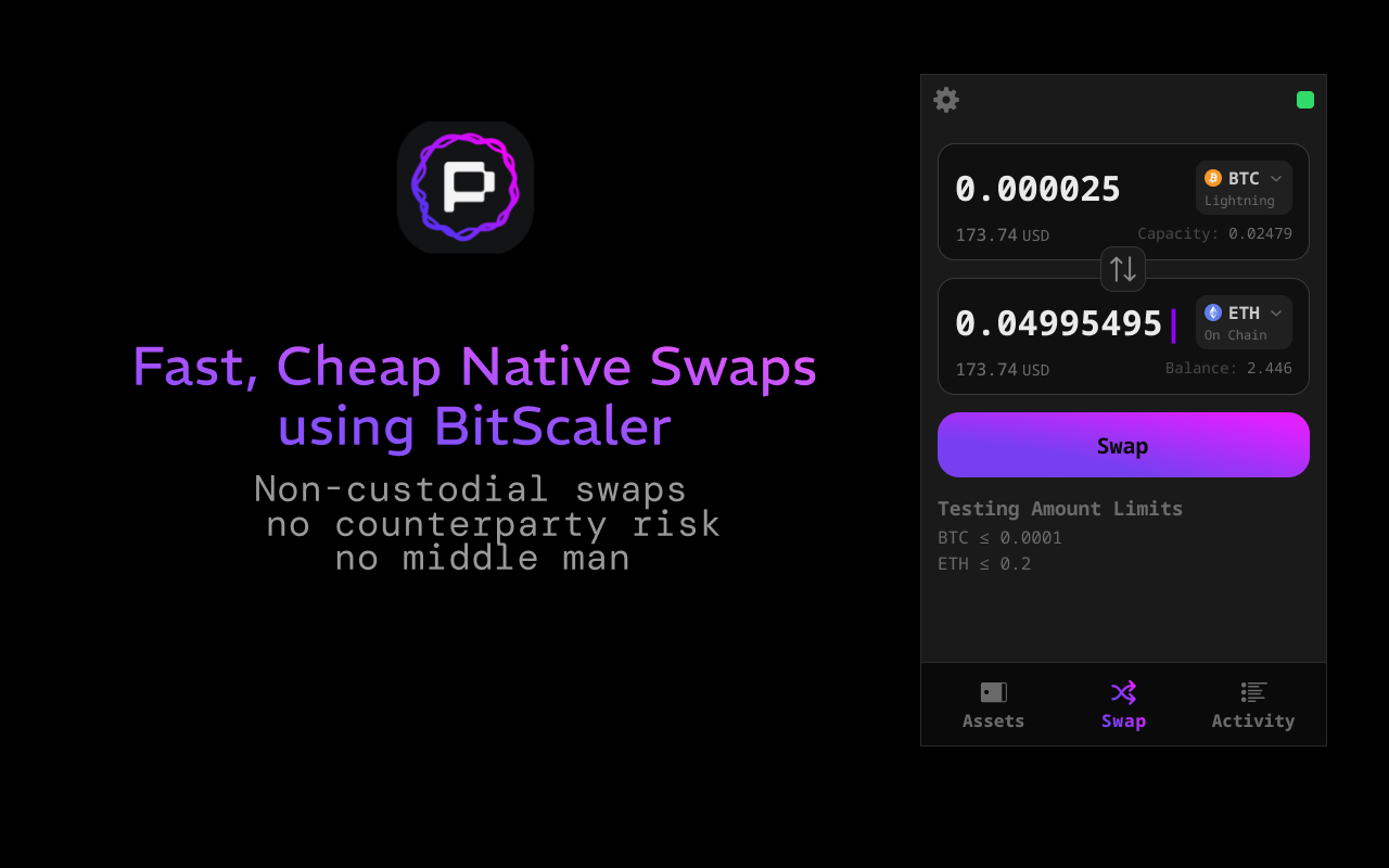 BitScaler cross-chain atomic swap interface