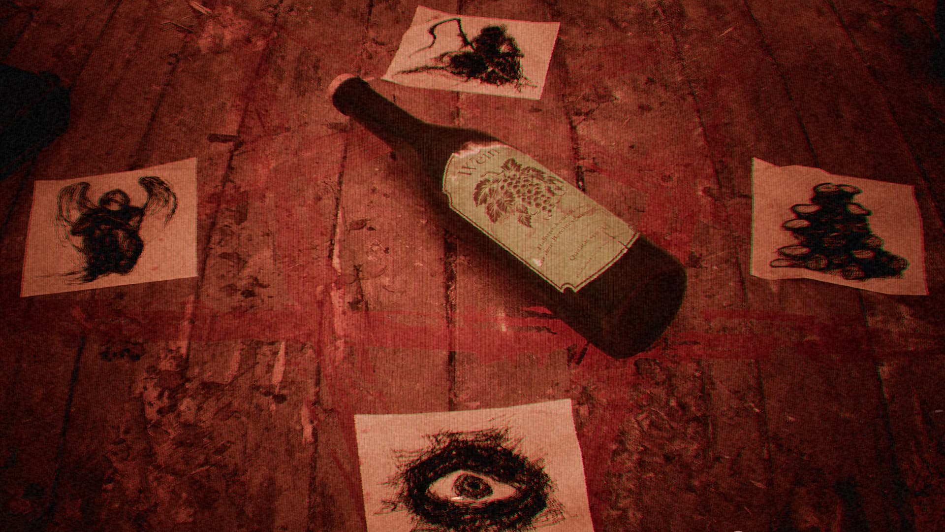 Desecrated Deck horror basement influencer game art