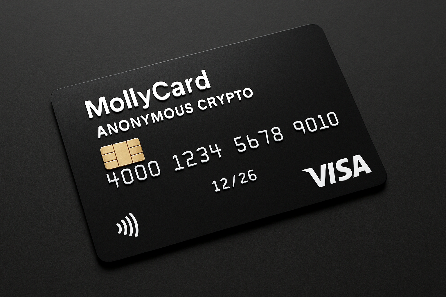 MollyCard Anonymous Crypto Visa card photo