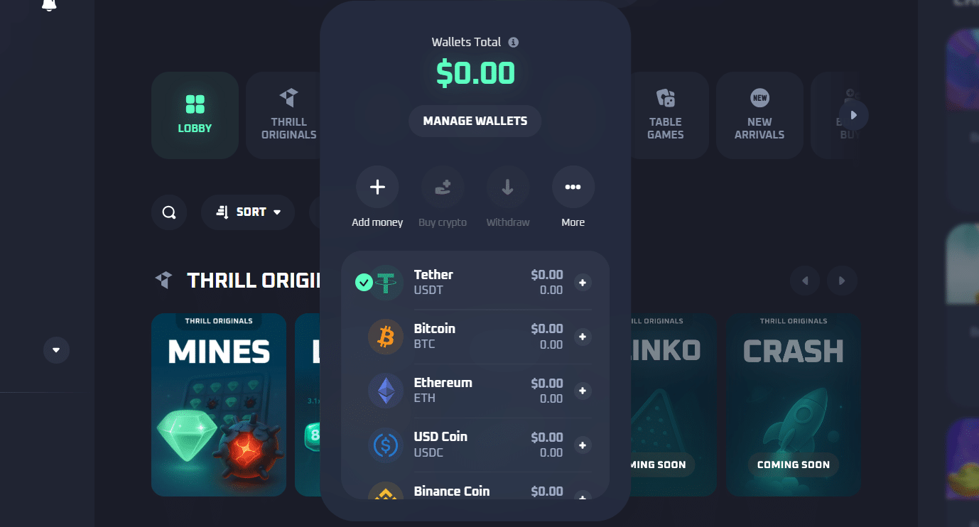 provably fair hilo card game Solana casino screenshot