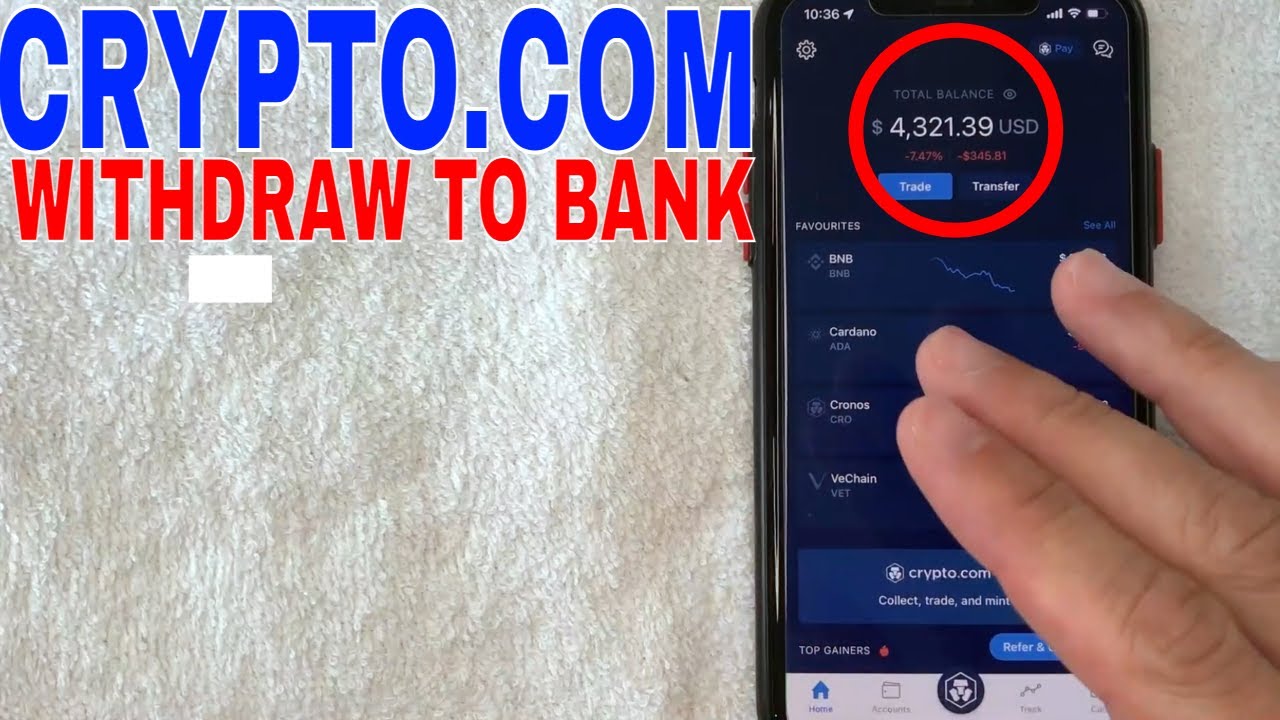 crypto withdrawal to bank account