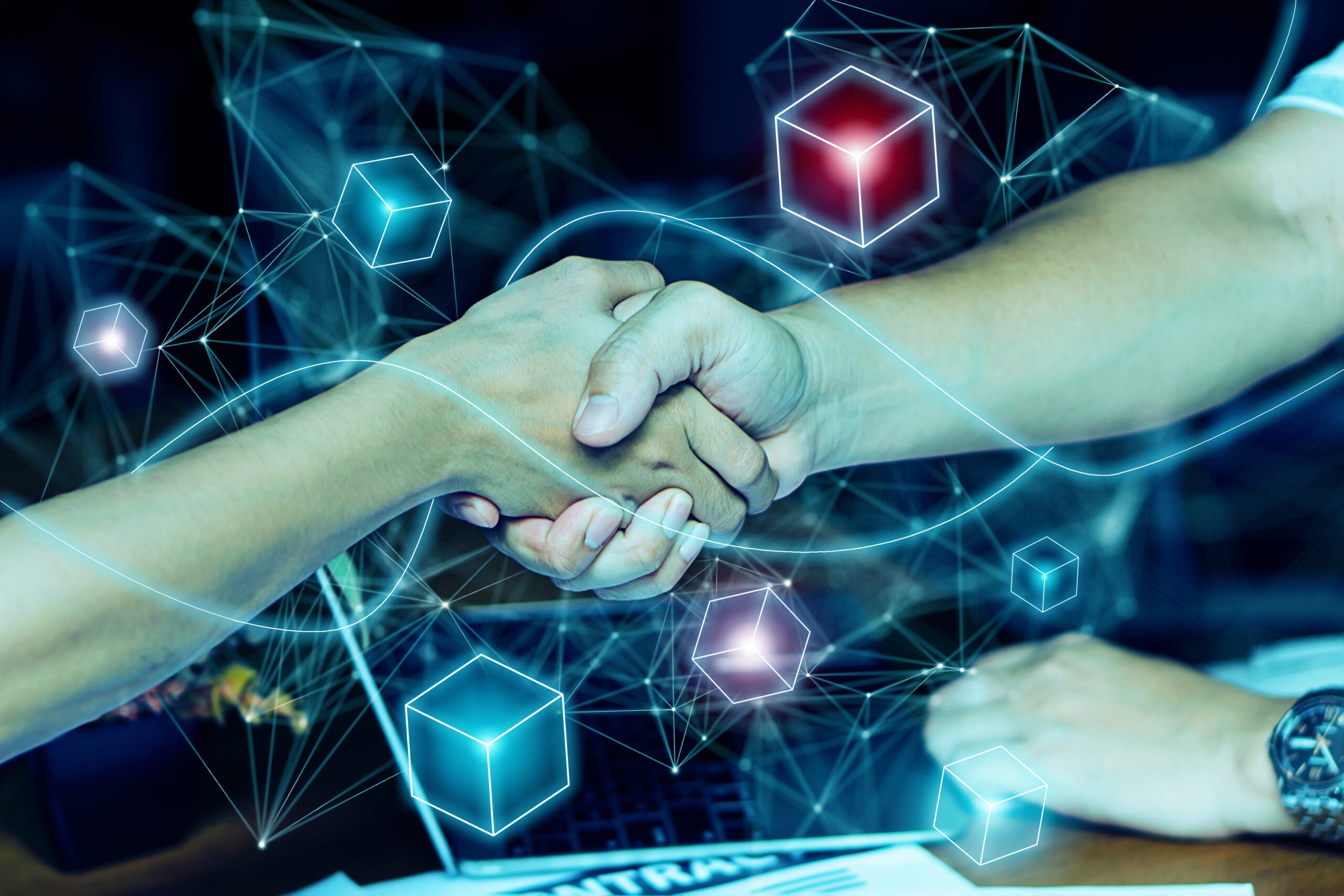 DeFi trust handshake blockchain