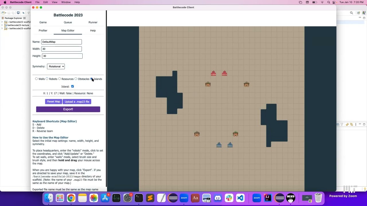 Battlecode MIT AI competition arena