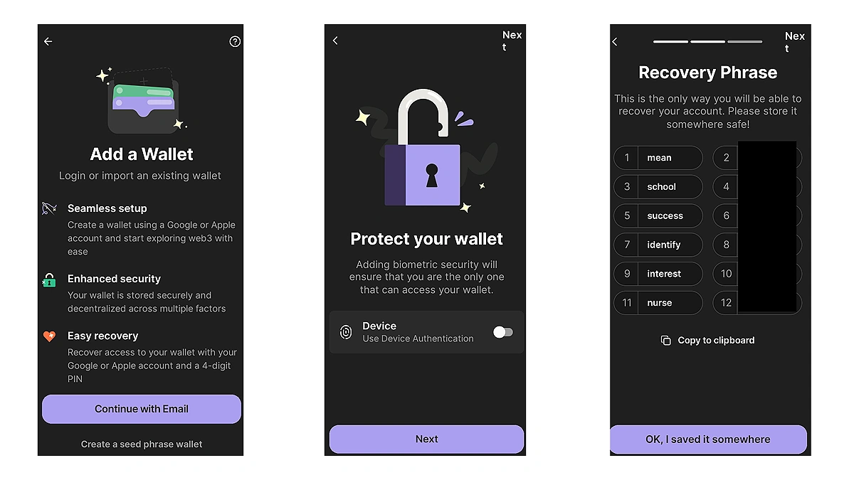 PUM Exchange unified multi-chain wallet interface screenshot