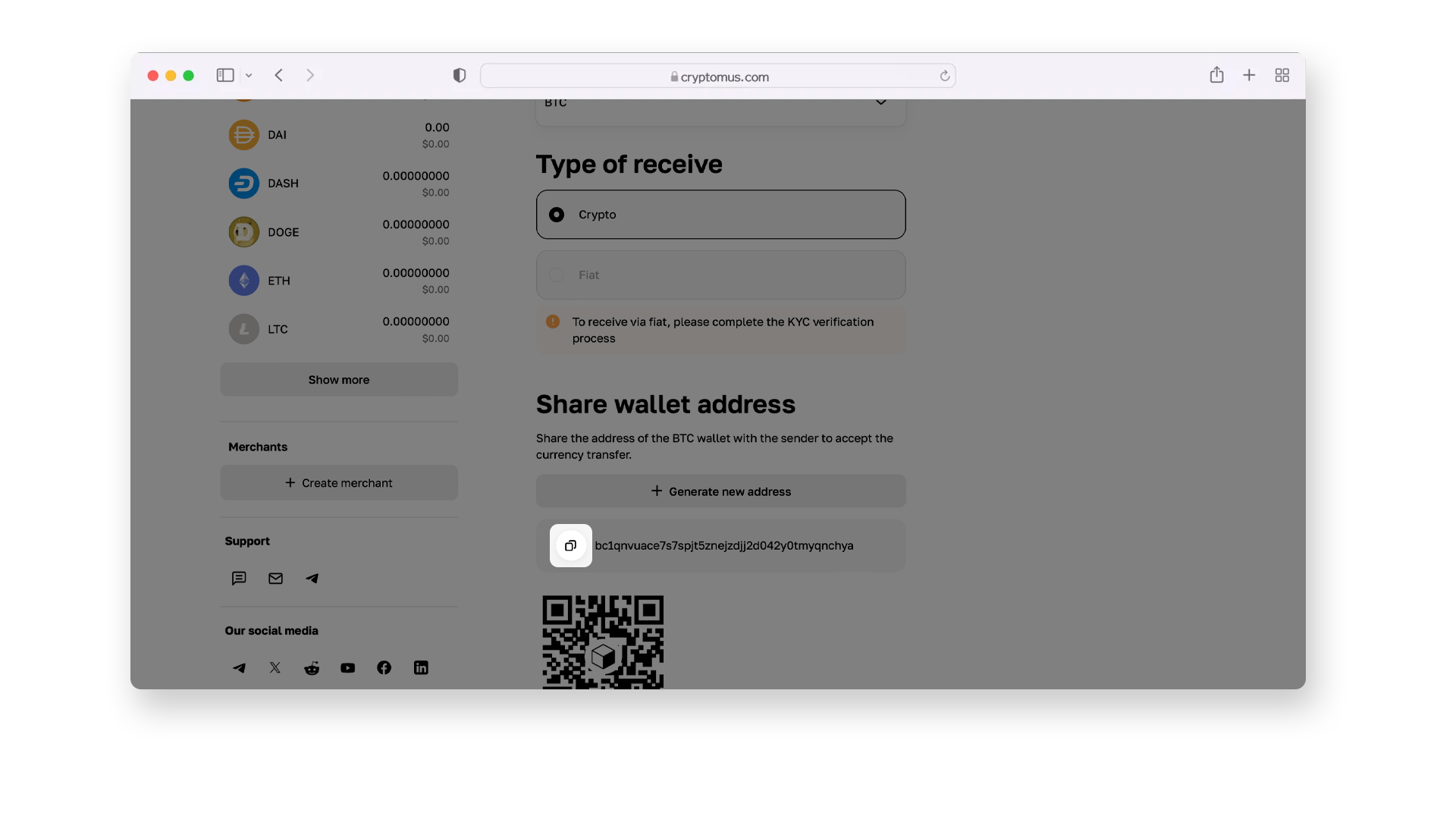 crypto wallet address verification
