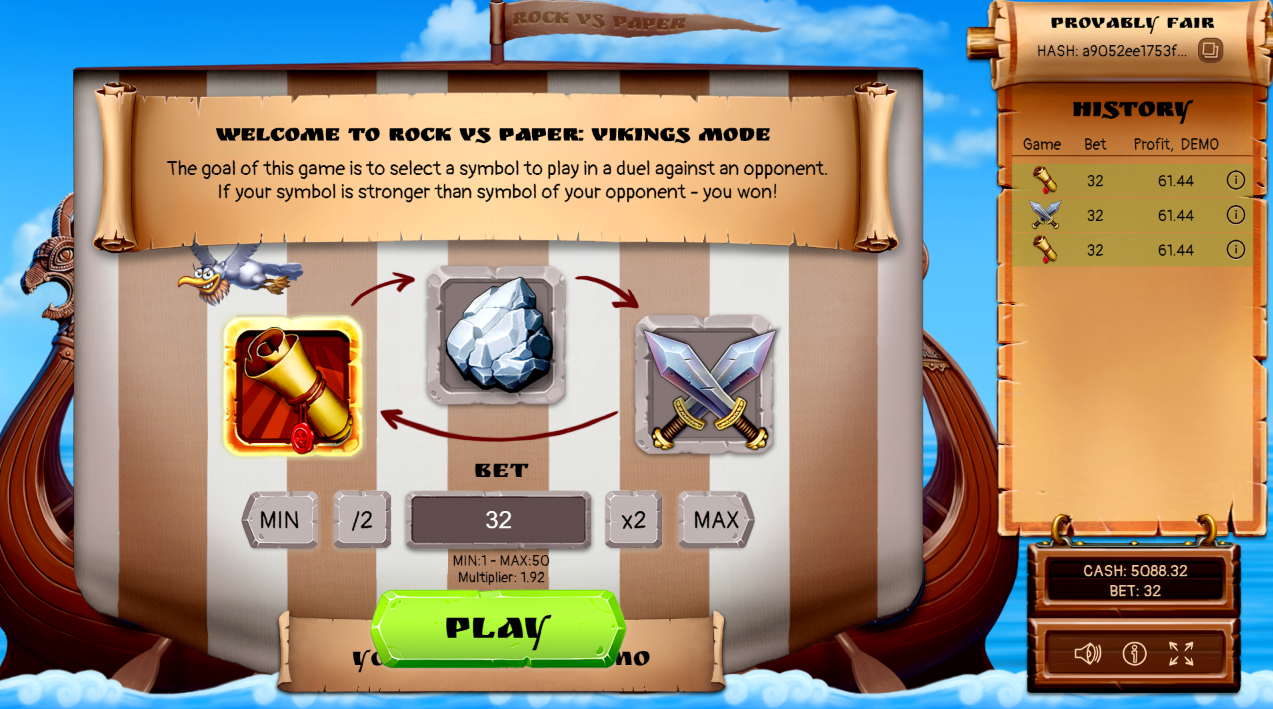 Rock Paper Scissor B3 game wager battle screenshot