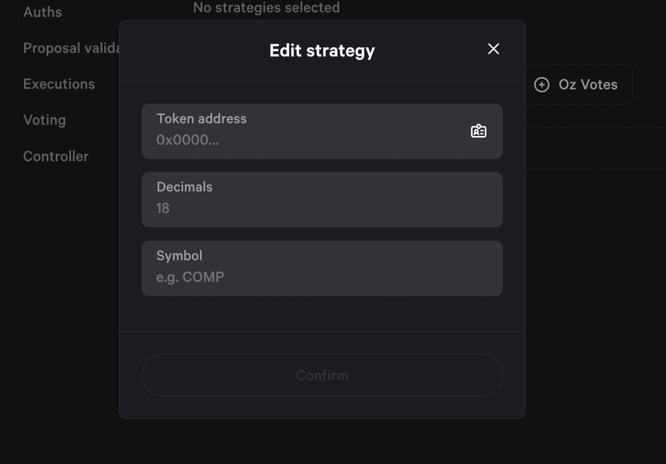 Snapshot shielded voting interface