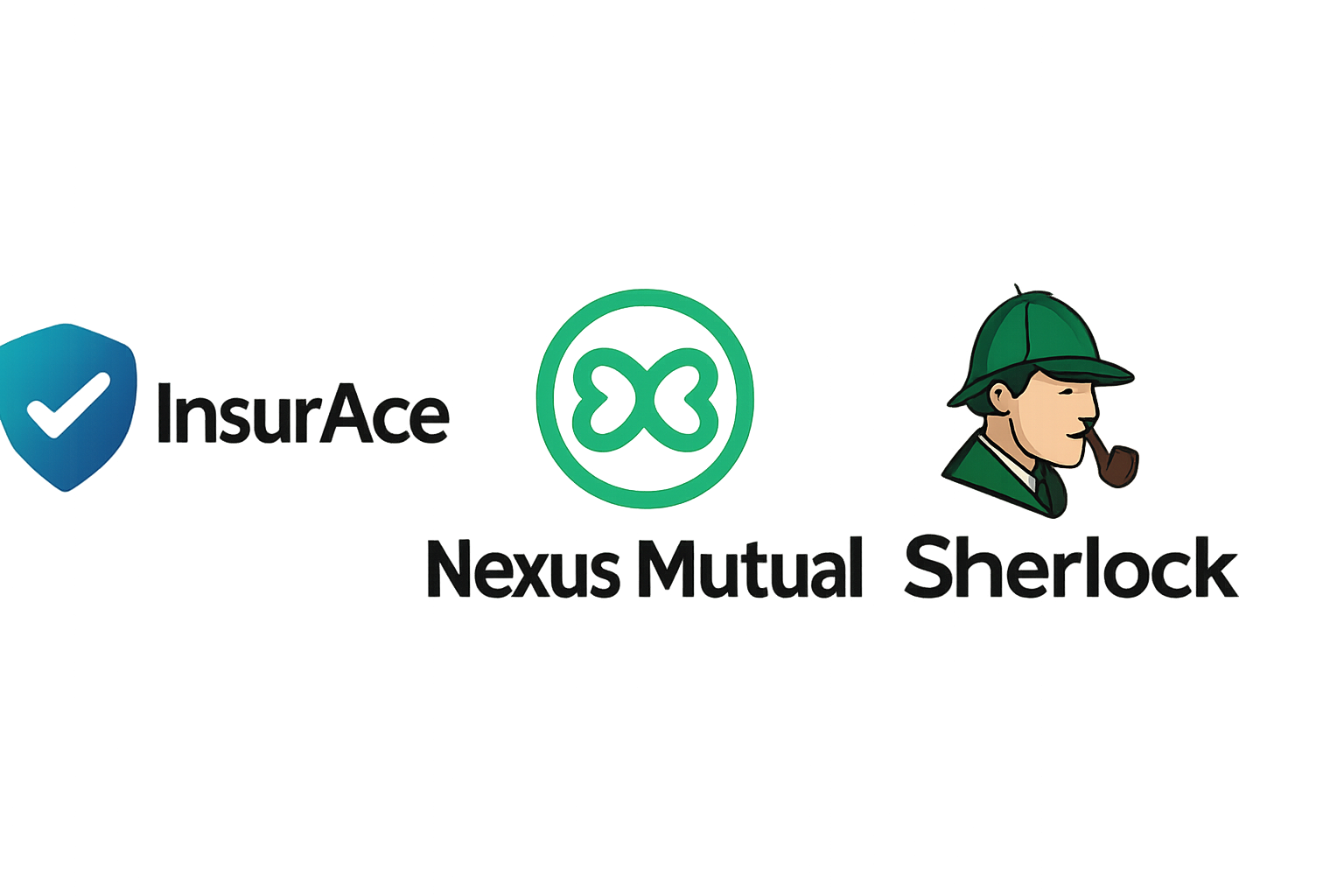 InsurAce, Nexus Mutual, Sherlock DeFi insurance logos