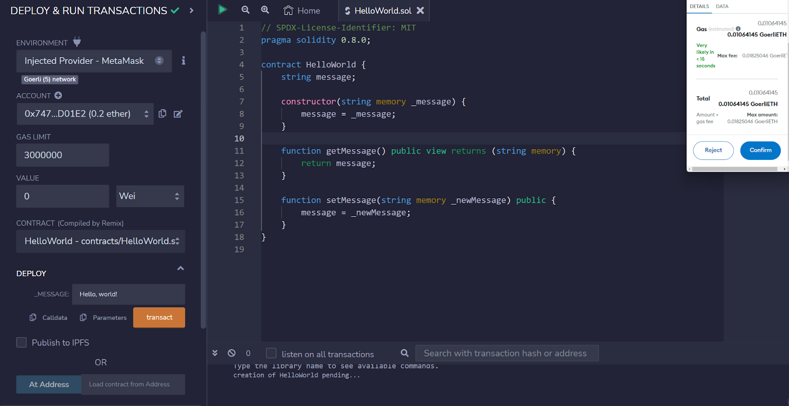 Solidity code using euint32 encrypted type
