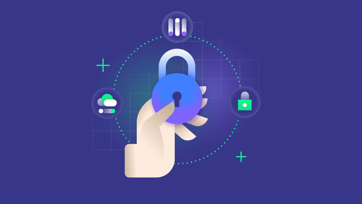 data ownership lock privacy icon