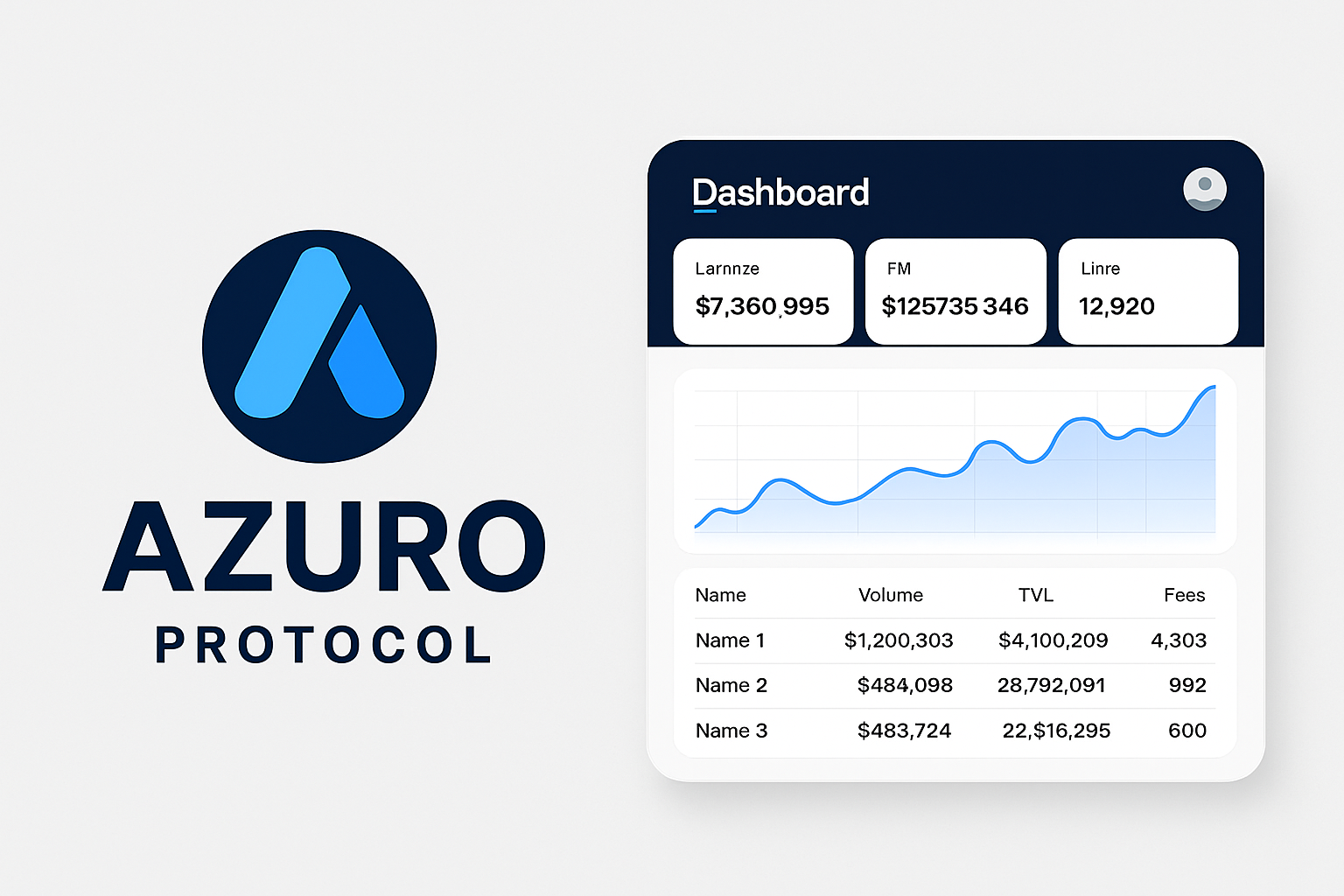 Azuro protocol logo and dashboard