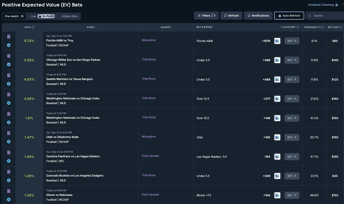 SX.bet decentralized betting platform screenshot