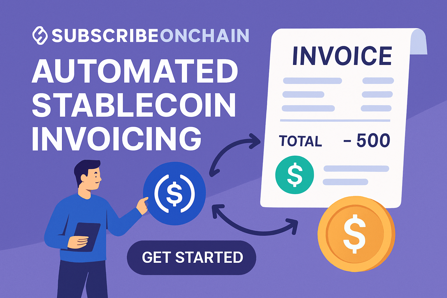 SubscribeOnChain automated stablecoin invoicing