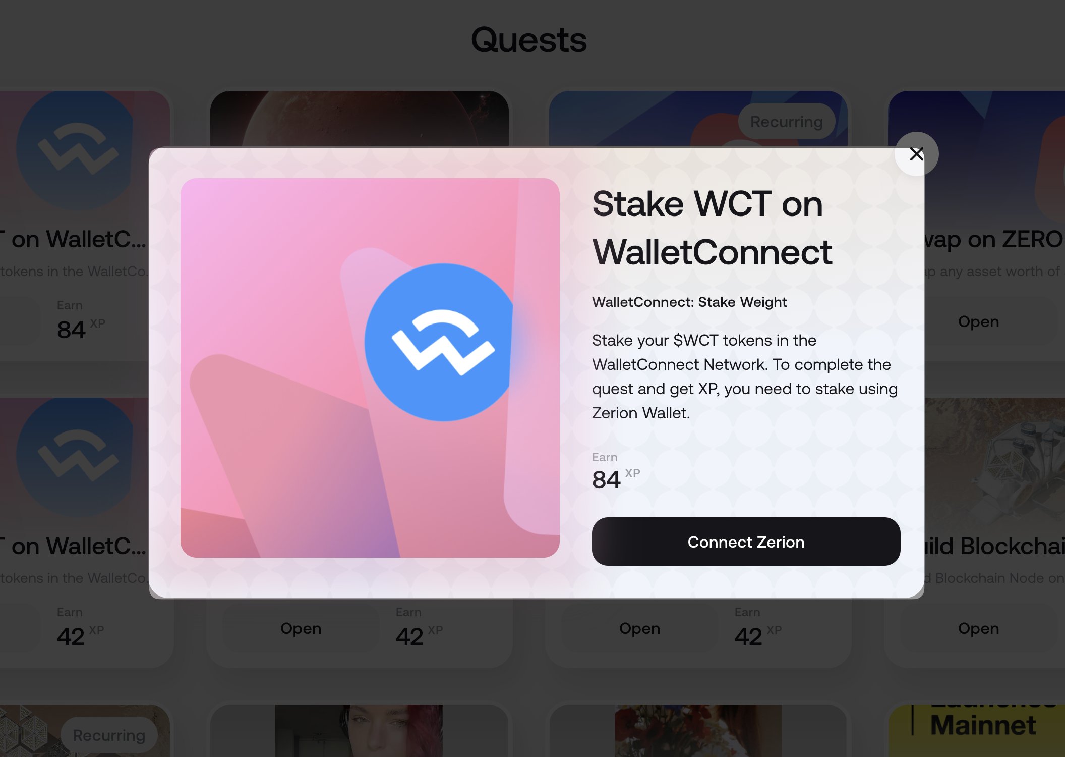Zerion Wallet app interface