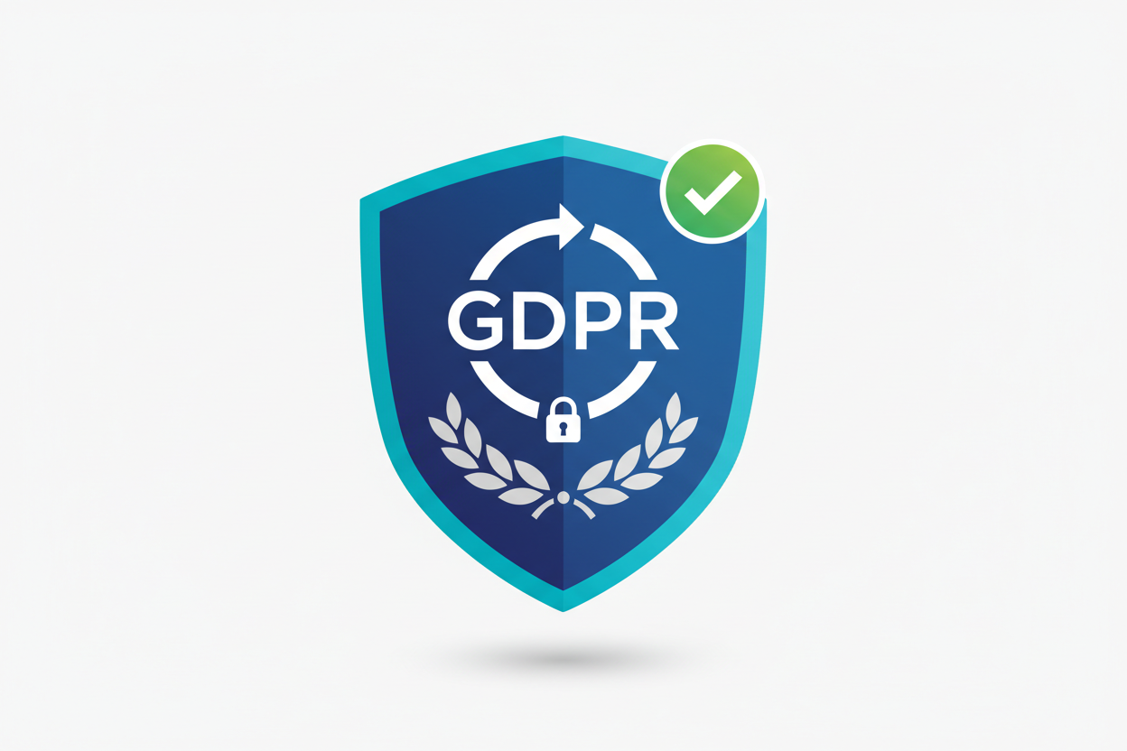 GDPR compliance shield icon