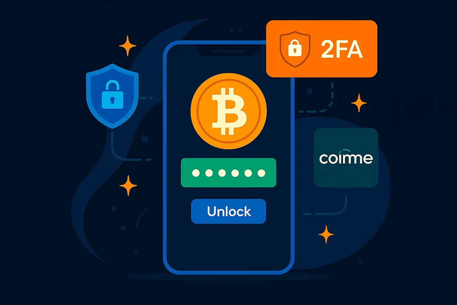 2FA security icons biometrics whitelist crypto