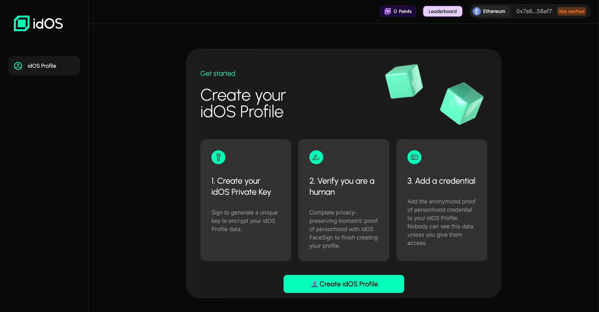 idOS self-sovereign identity user control