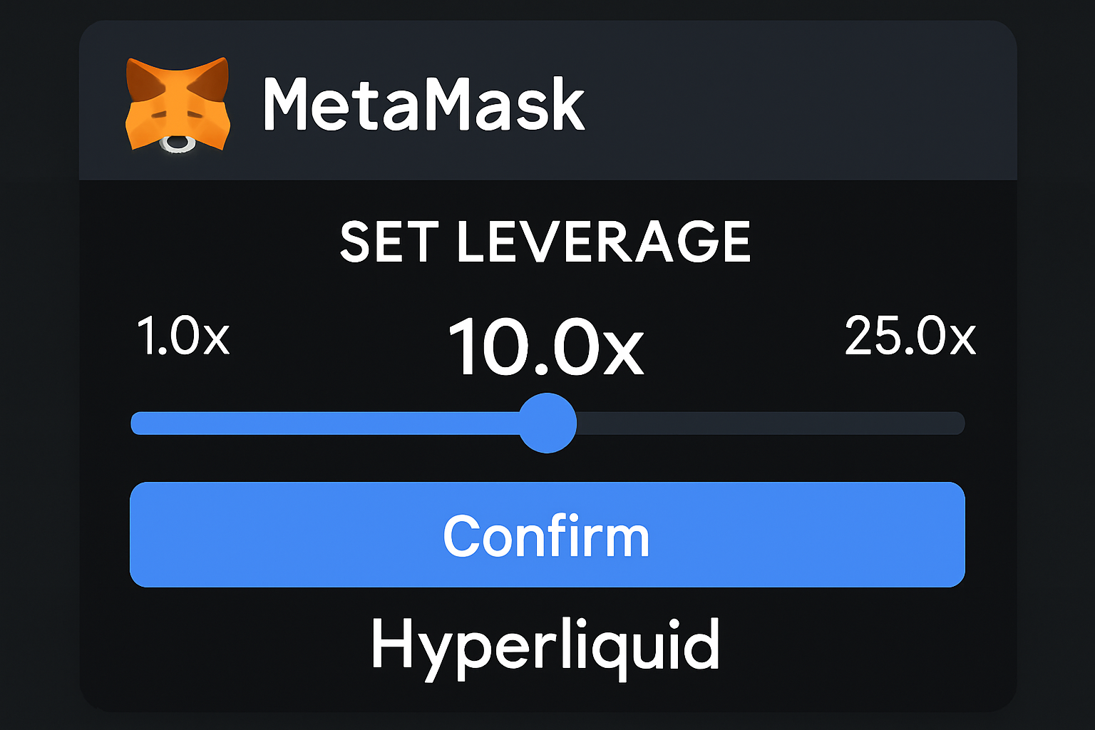 MetaMask Hyperliquid set leverage feature