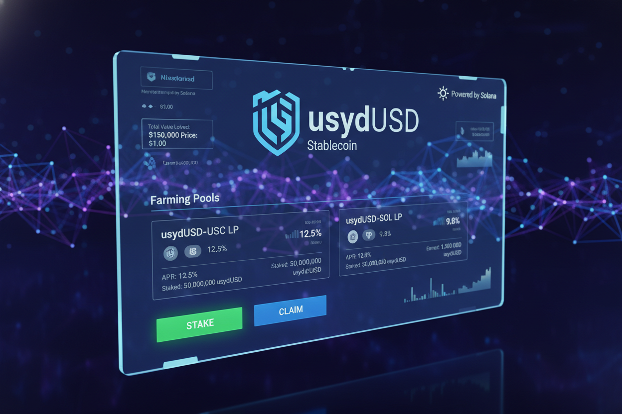 usydUSD DeFi farming stablecoin Solana