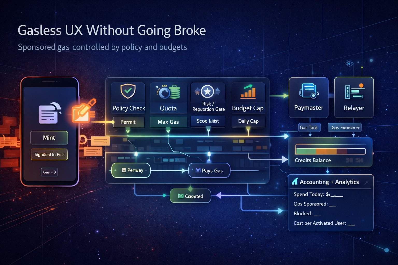 ERC-4337 paymaster sponsorship rules flowchart