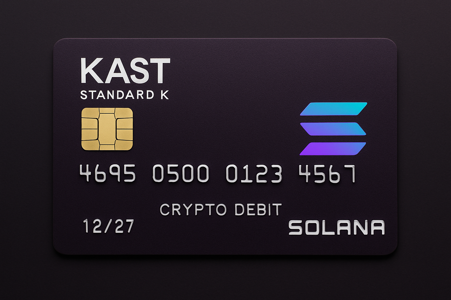 KAST Standard K Card Solana crypto debit card