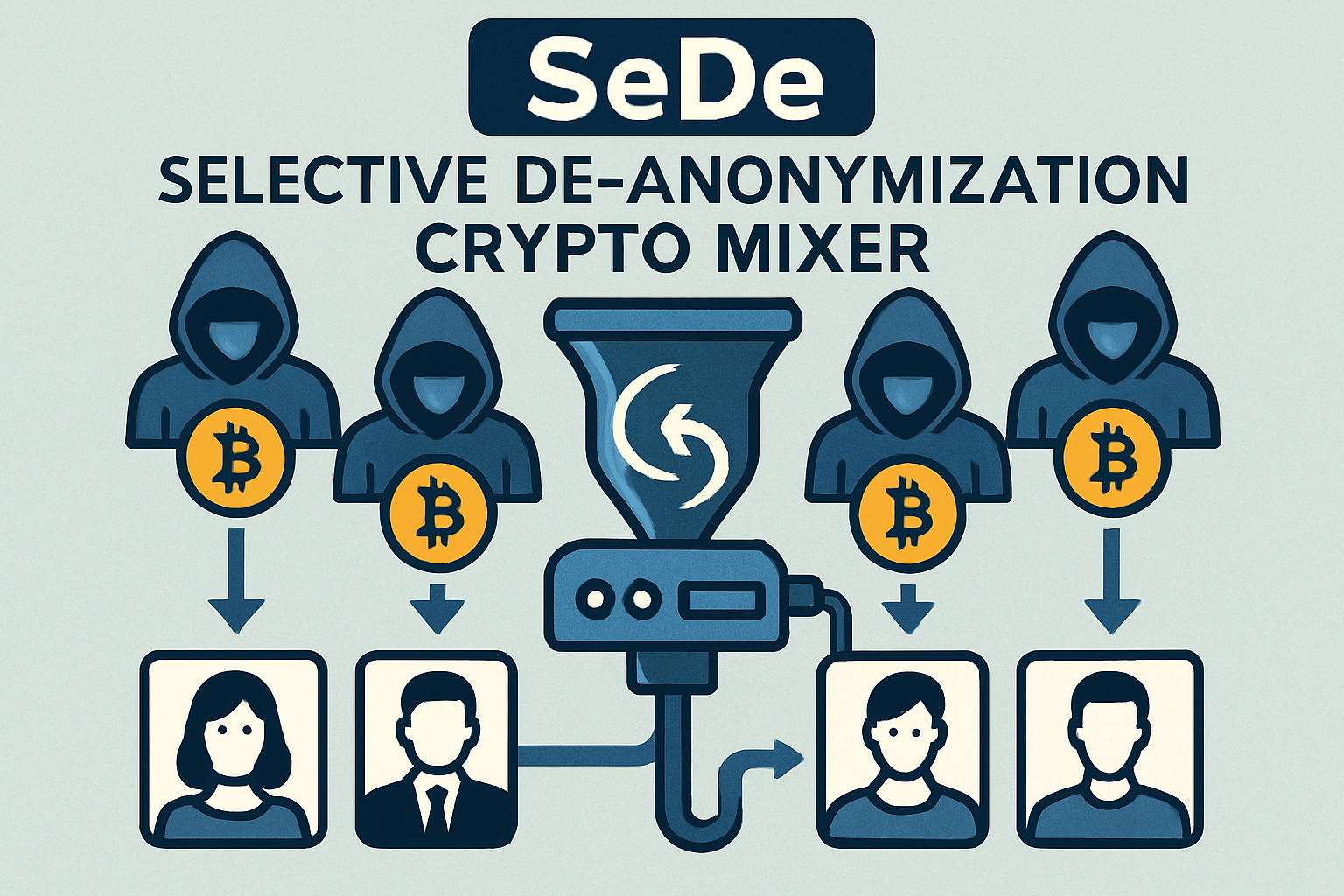 SeDe selective de-anonymization crypto mixer